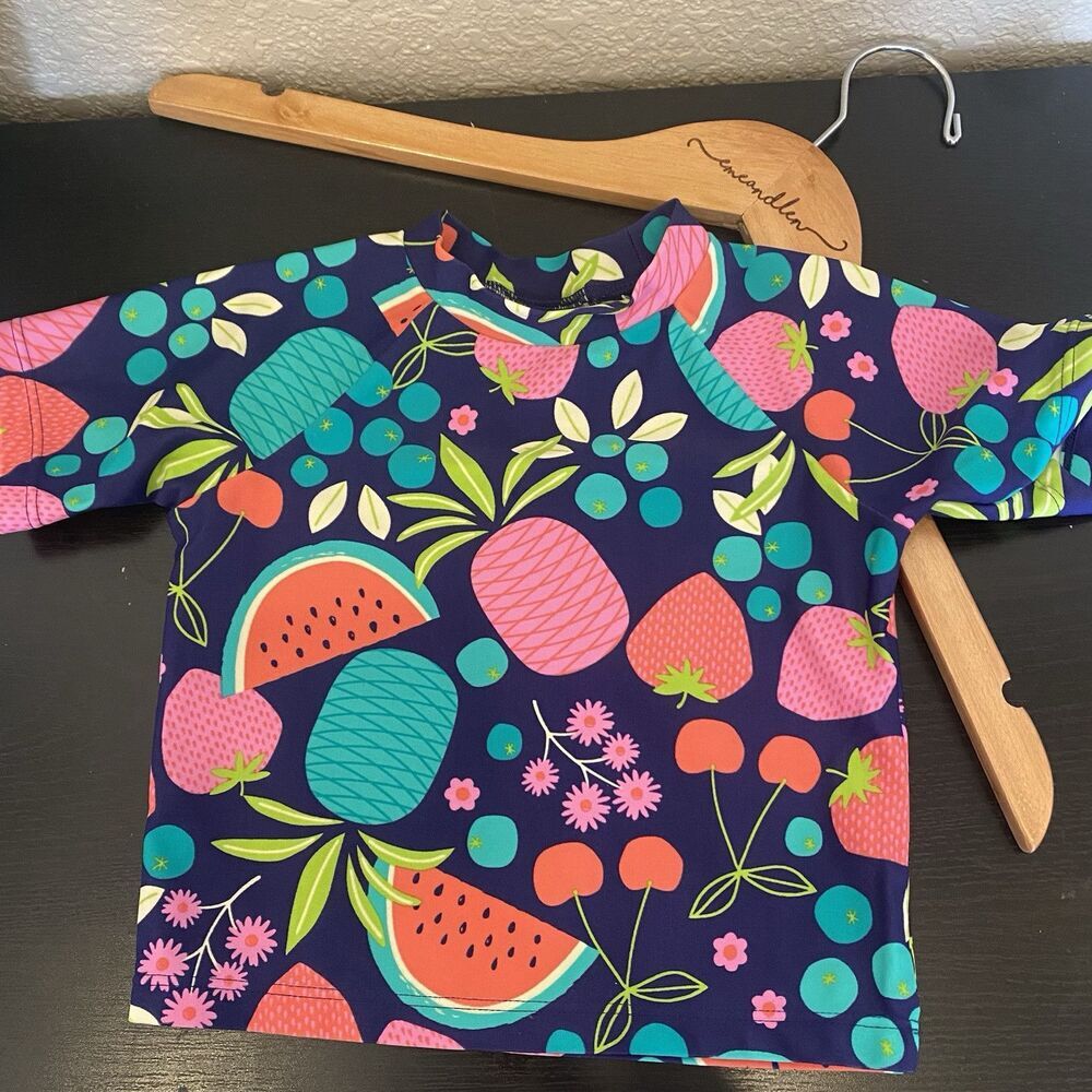 Floatimini Baby Girl's Rashguard Top Swimsuit Size 24 Months Fruit Watermelon